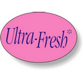 Fluorescent Pink Flexo-Printed Stock Oval Roll Labels (1"x1.5")